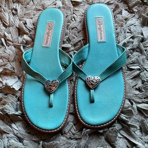 Brighton Orla Sandals,  size 8, turquoise.